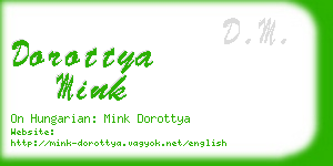 dorottya mink business card